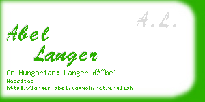 abel langer business card